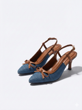 Denim Bow Heels B-H-018