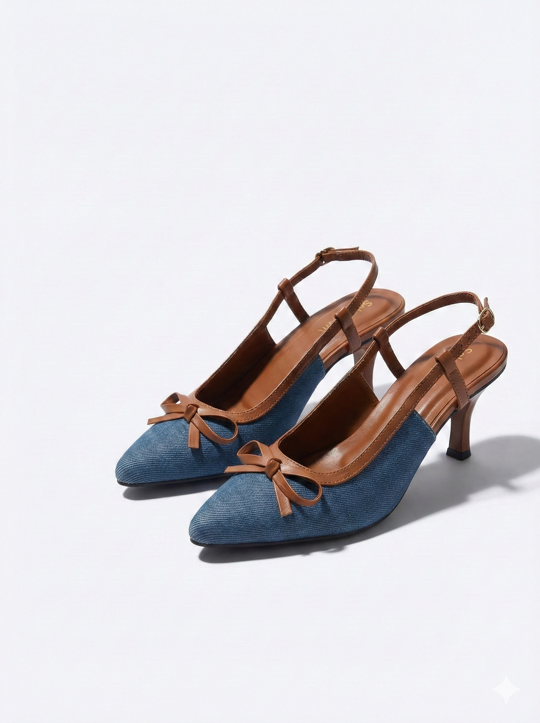 Denim Bow Heels B-H-018