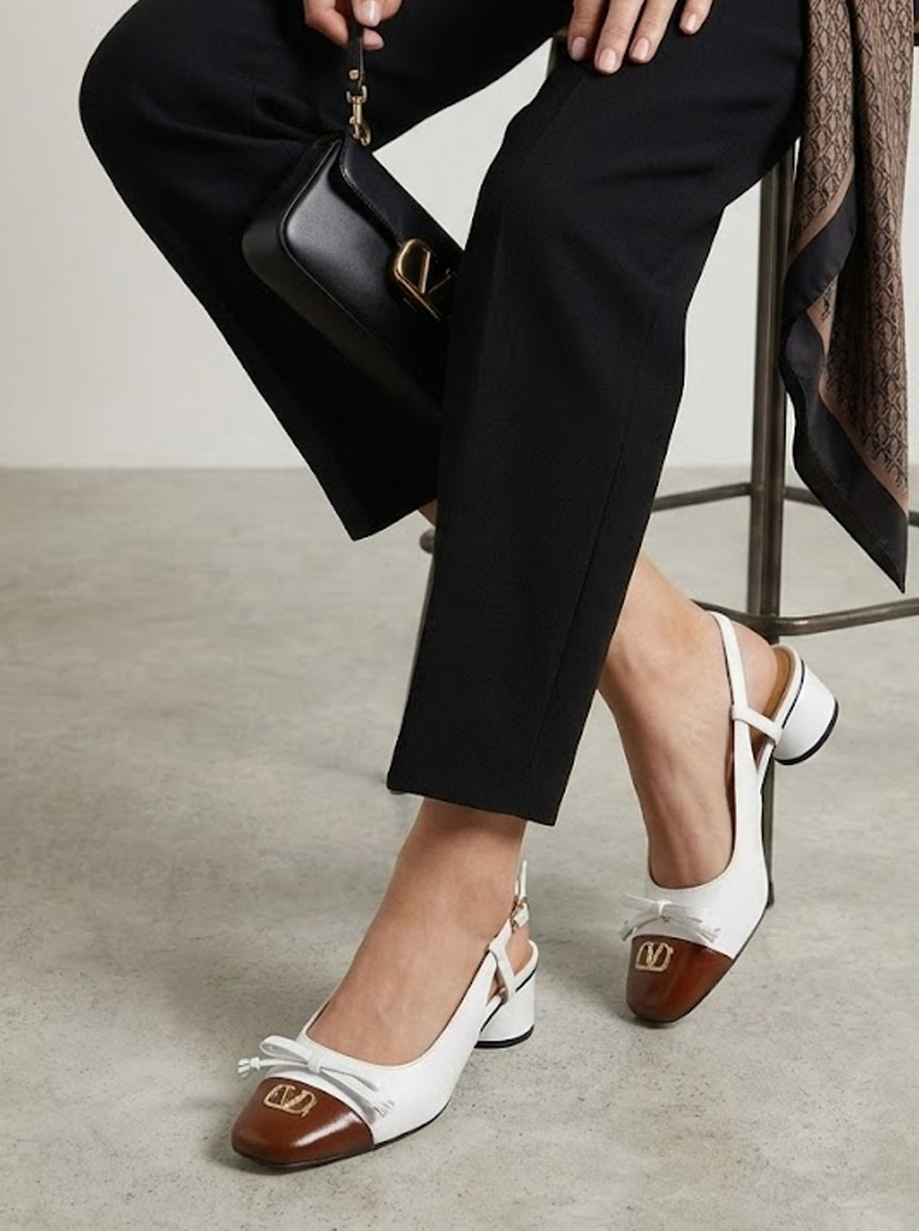 Duet Slingback Pumps WHITE B-H-022