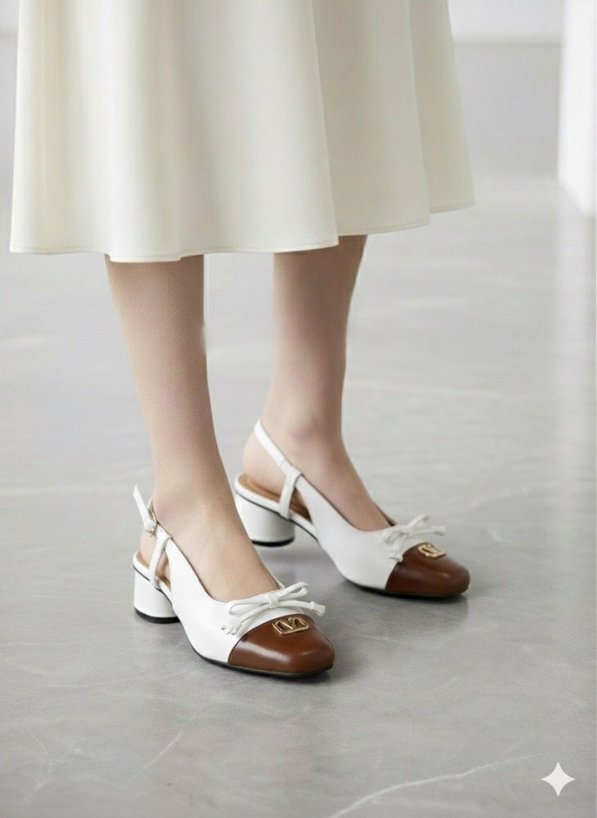 Duet Slingback Pumps WHITE B-H-022
