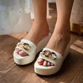 Zee WEDGES FLATS WHITE SG-016