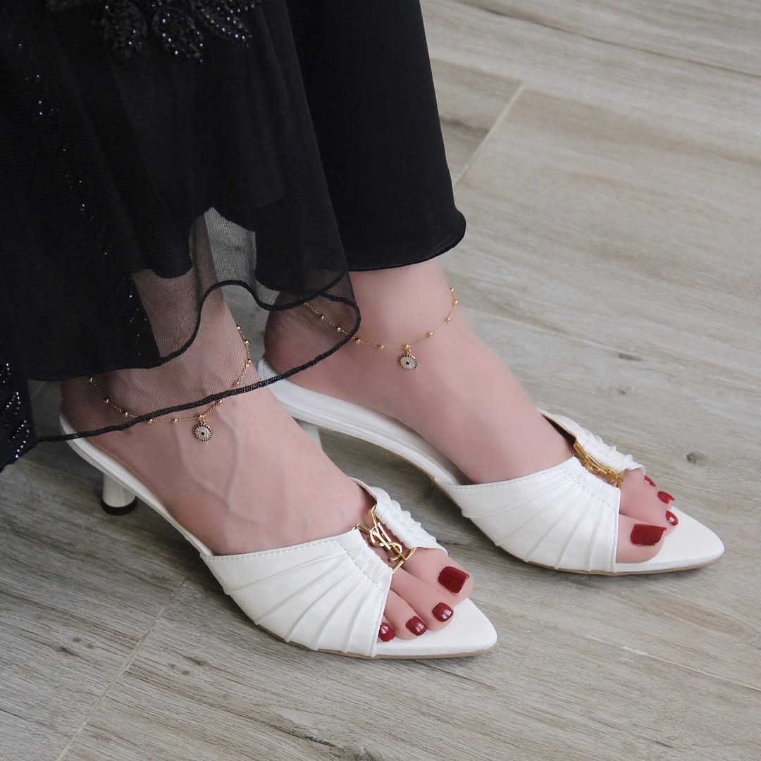 Parisian Allure Heels WHITE B-H-002