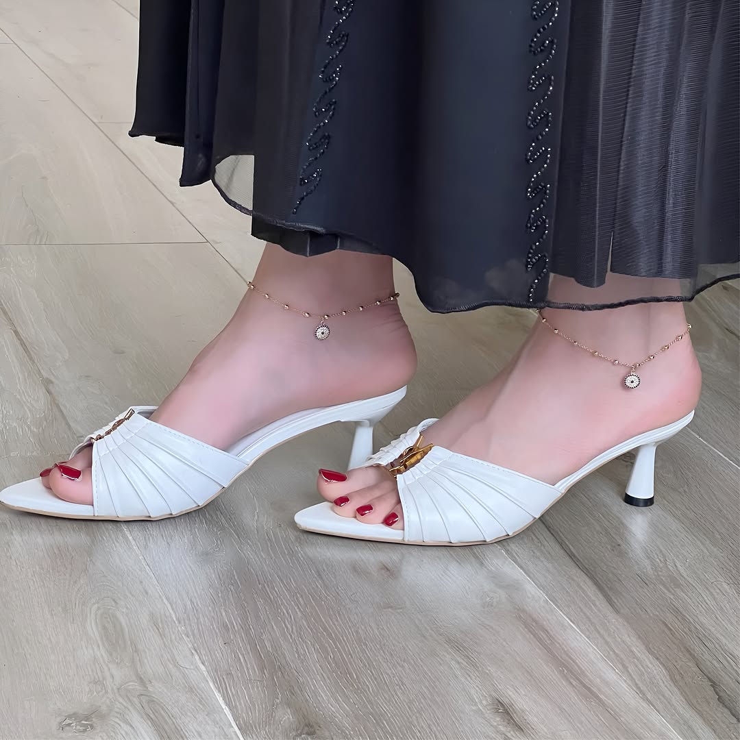 Parisian Allure Heels WHITE B-H-002