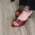 Parisian Allure Heels MAROON B-H-002