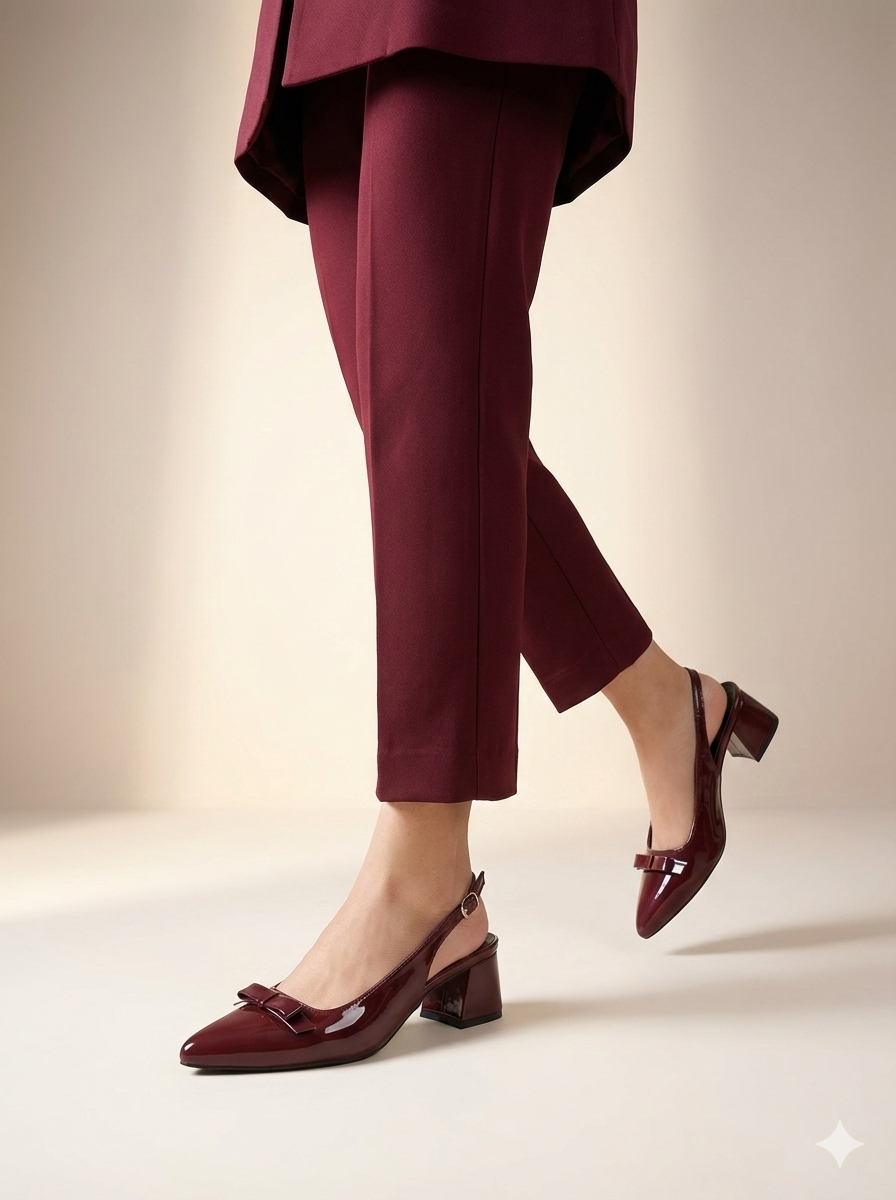 Elize Block Heel MAROON SG-050