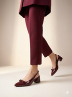 Elize Block Heel MAROON SG-050