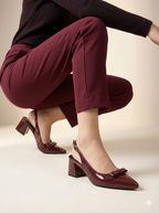 Elize Block Heel MAROON SG-050