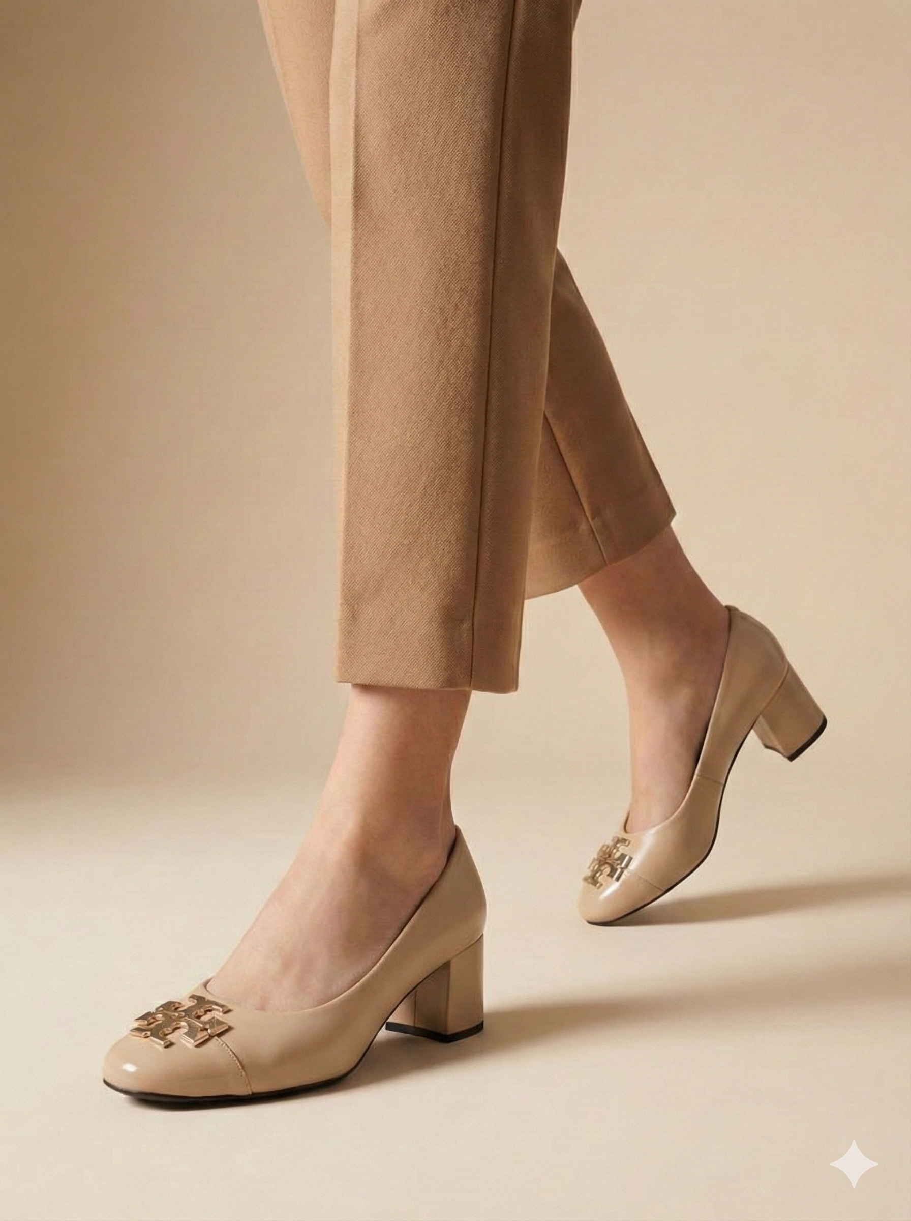 Insignia Block Heel BEIGE B-H-016