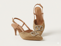 Crystalline Slingback Heels GOLD B-H-021
