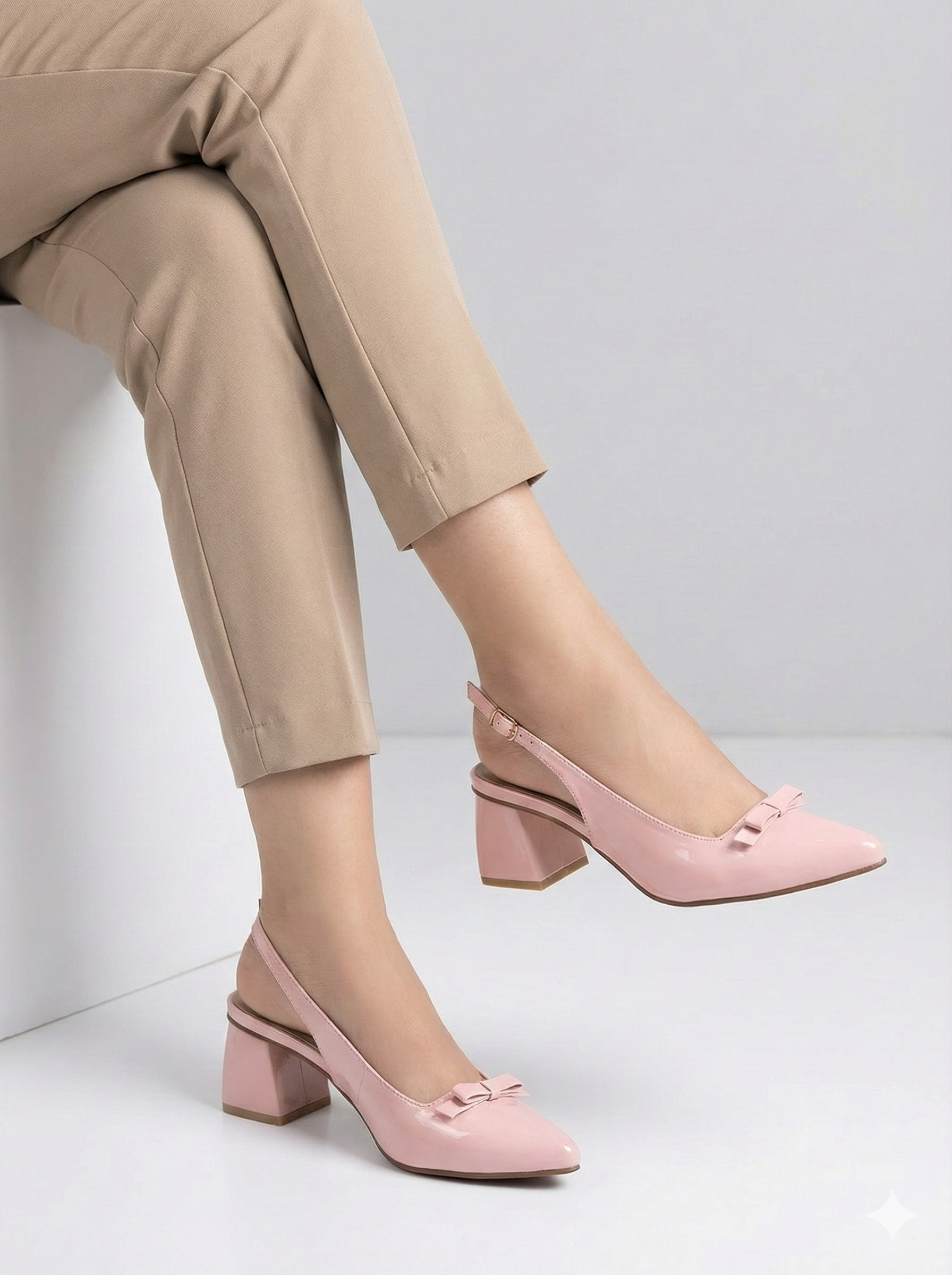 Adrienne Block Heel PINK B-H-006