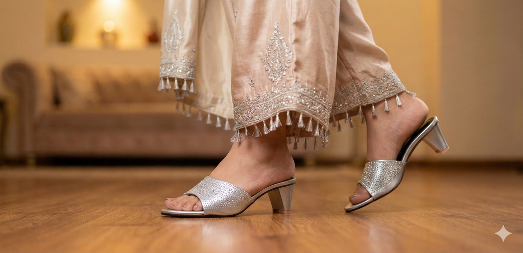 Radiance Sparkle Block Mules B-H-020