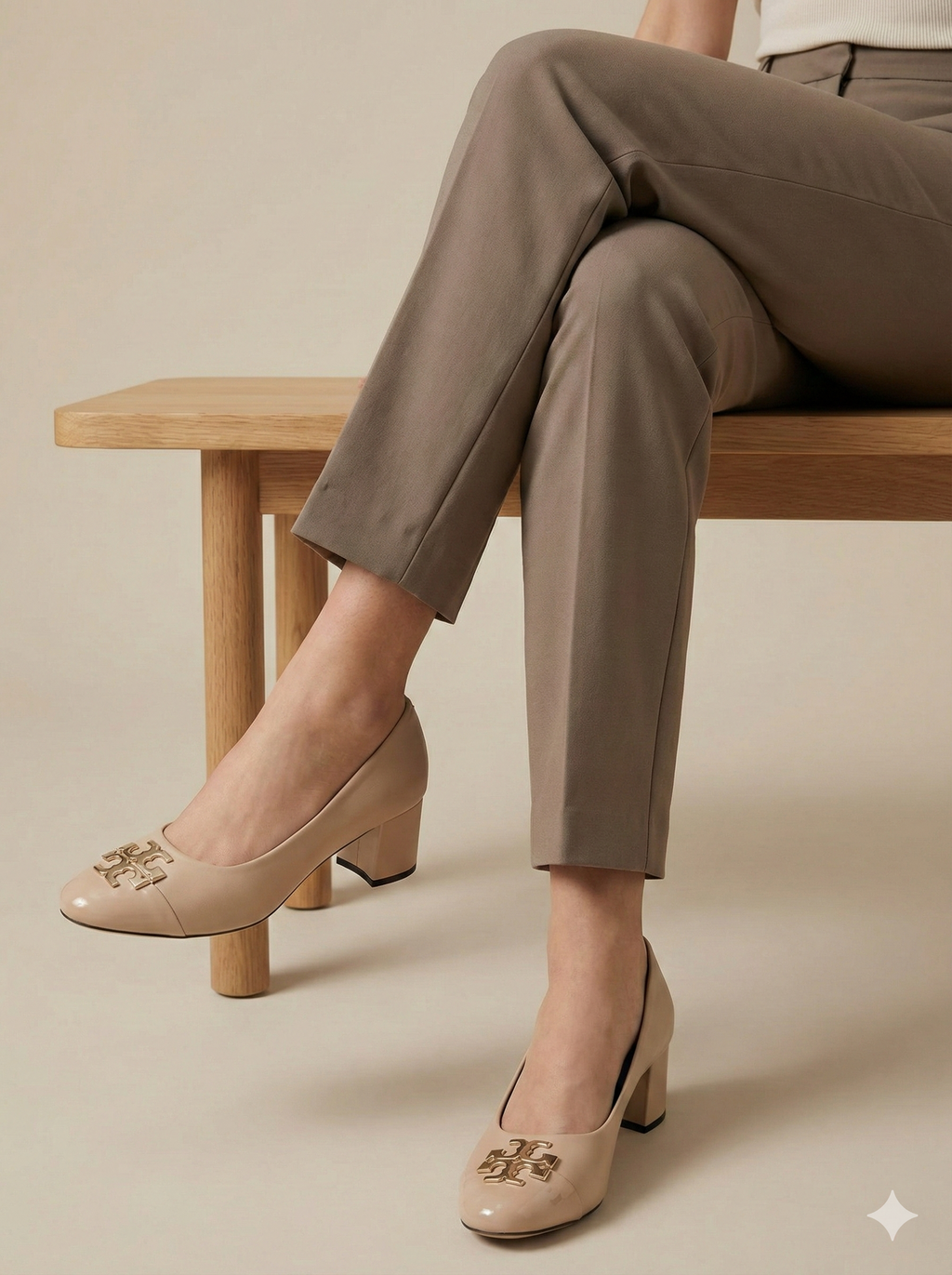 Insignia Block Heel BEIGE B-H-016