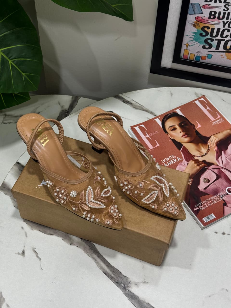 Pearlina Blossom Heels BEIGE B-H-011