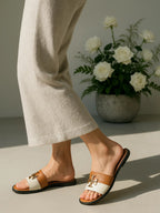 2ORY SLIDES MUSTARD&WHITE SG-005