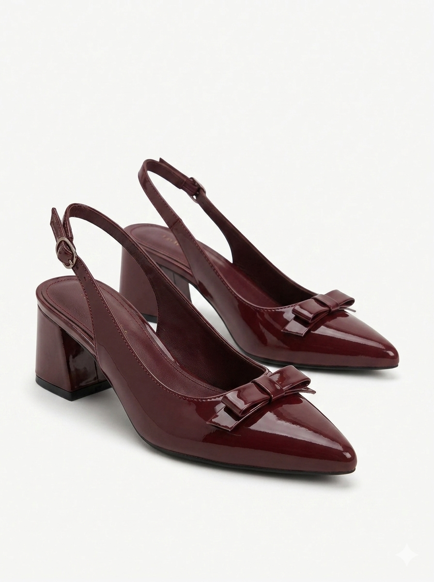Elize Block Heel MAROON SG-050