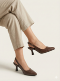 Riviera Crocodile Heel LIGHT BROWN B-H-005