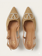 V-Rhinestones Heels GOLD SG-042