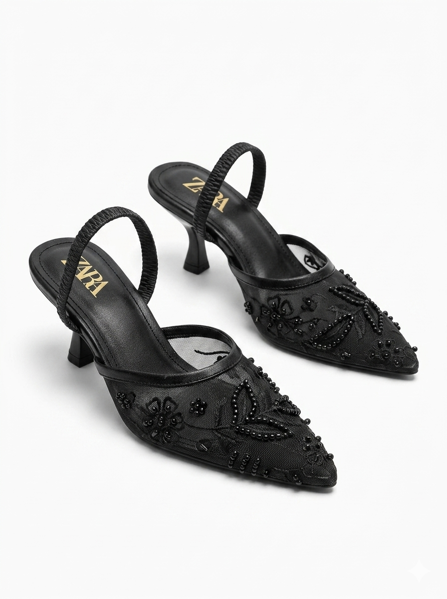 Opel Blossom Heels BLACK SG-038