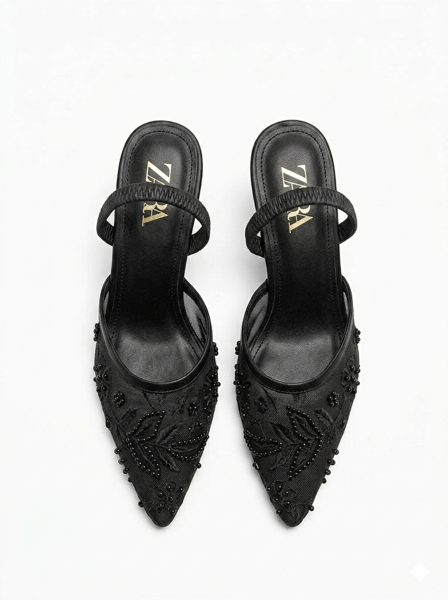 Opel Blossom Heels BLACK SG-038