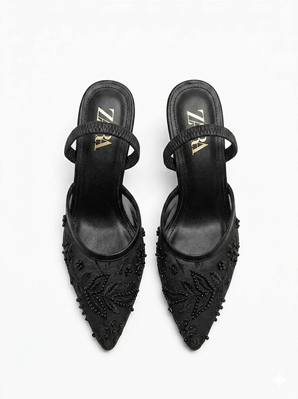 Opel Blossom Heels BLACK SG-038