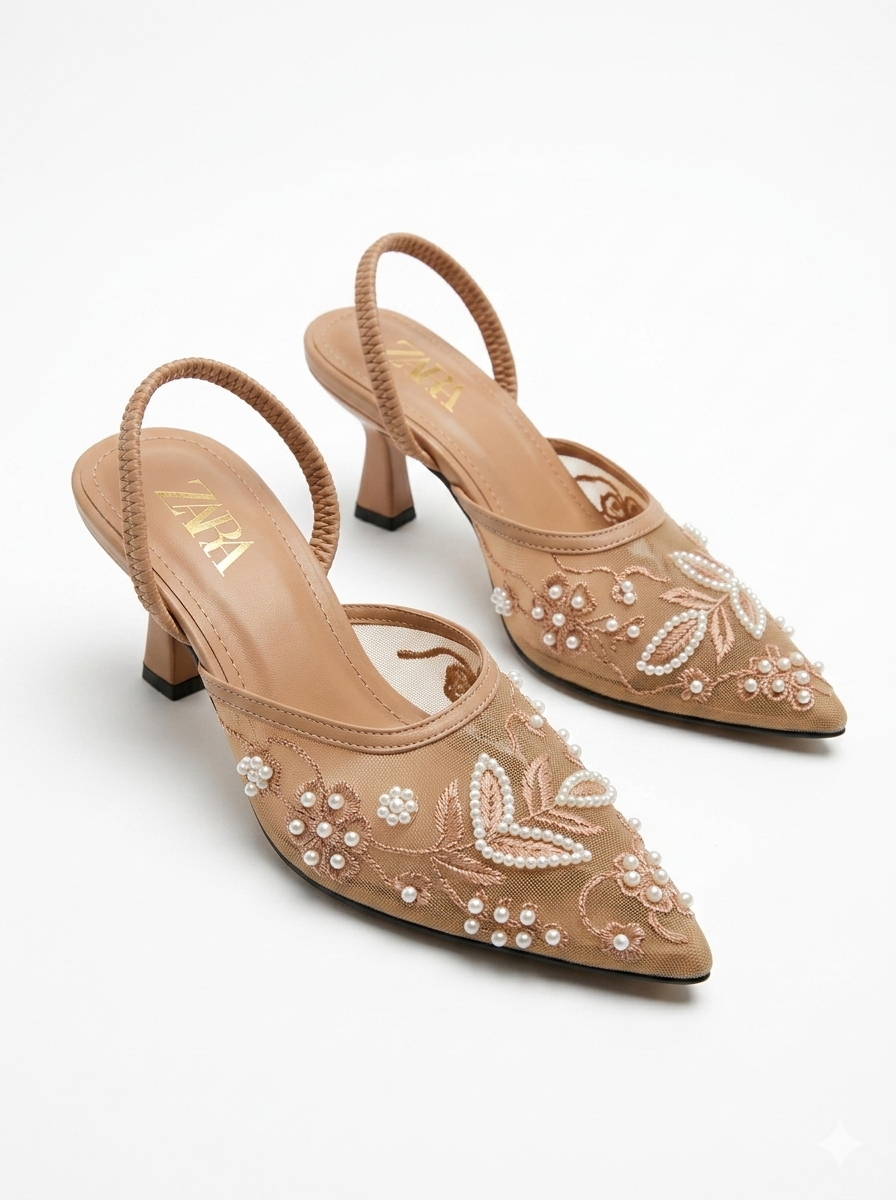 Opel Blossom Heels BEIGE SG-038