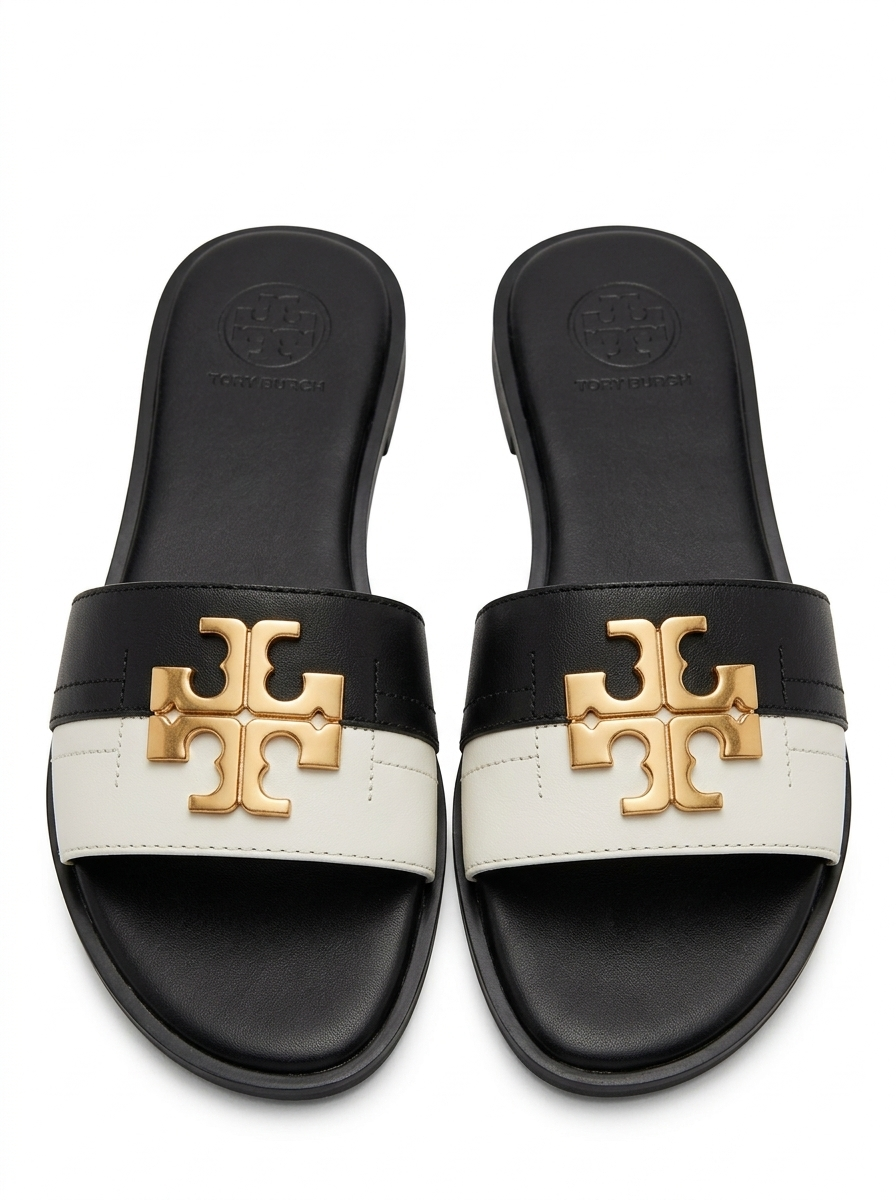 2ORY SLIDES WHITE&BLACK SG-005