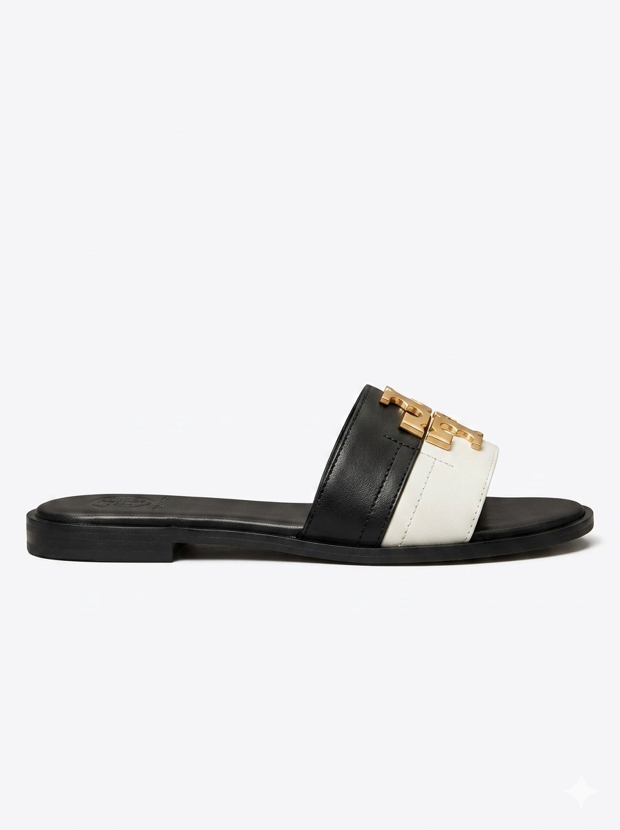 2ORY SLIDES WHITE&BLACK SG-005